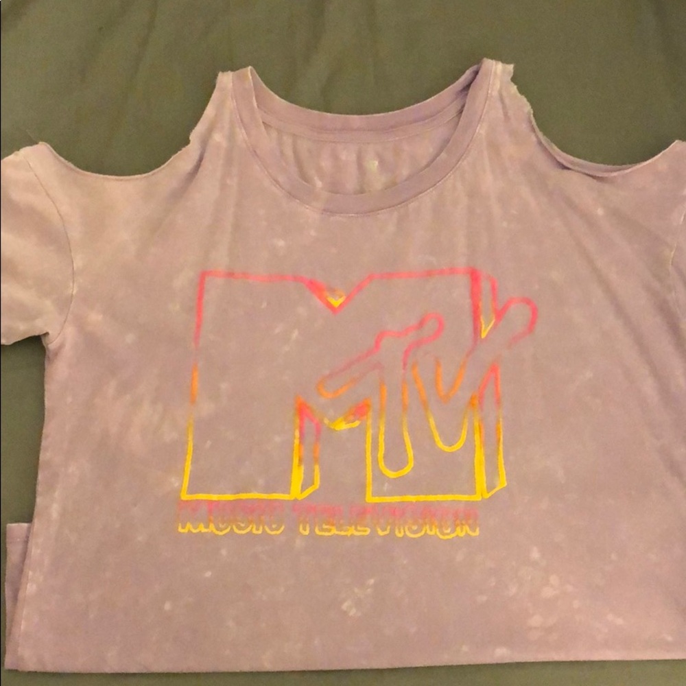 Purple Acid wash MTV shirt